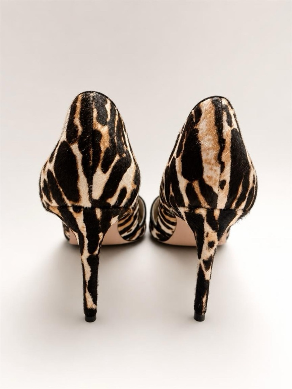 Ann Taylor Calf Hair Animal Print Pumps Heels Size 10 Leather Upper - Picture 4 of 8